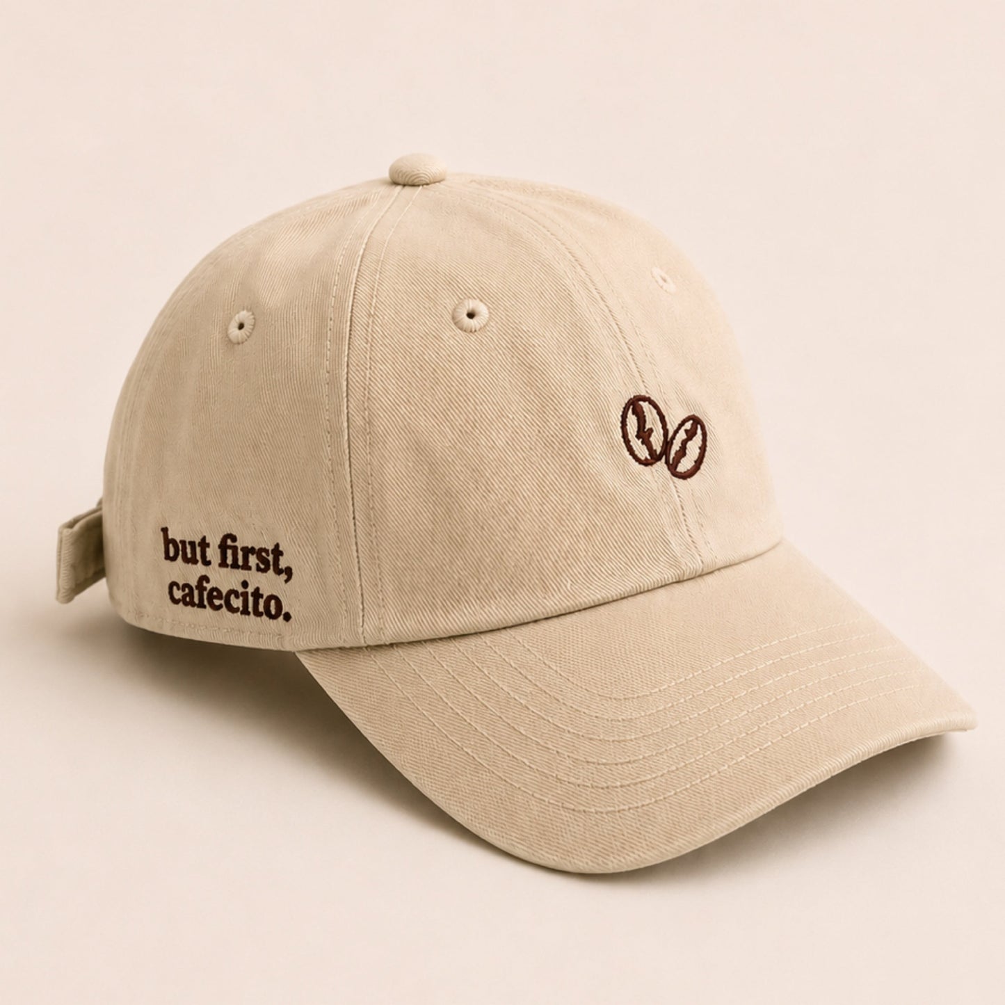 Hat "but first, cafecito.”